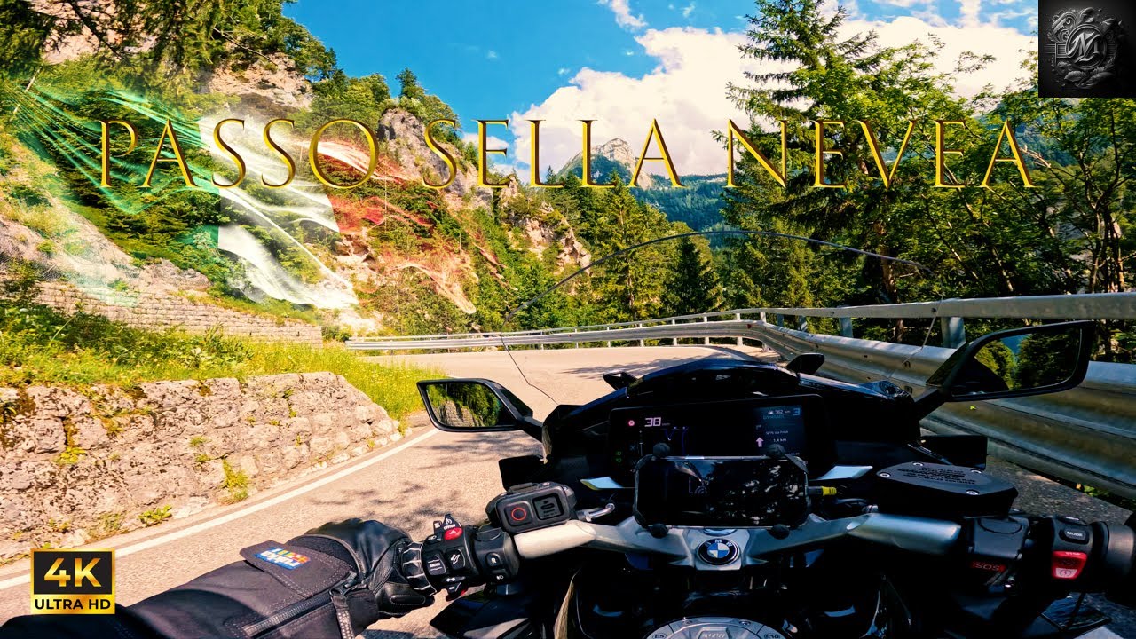 Motorcycle POV Riding the Sella Nevea Pass on a 2024 K1600GTL