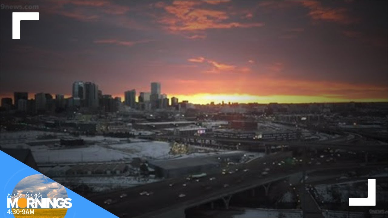 February sunrise in the Mile High City
