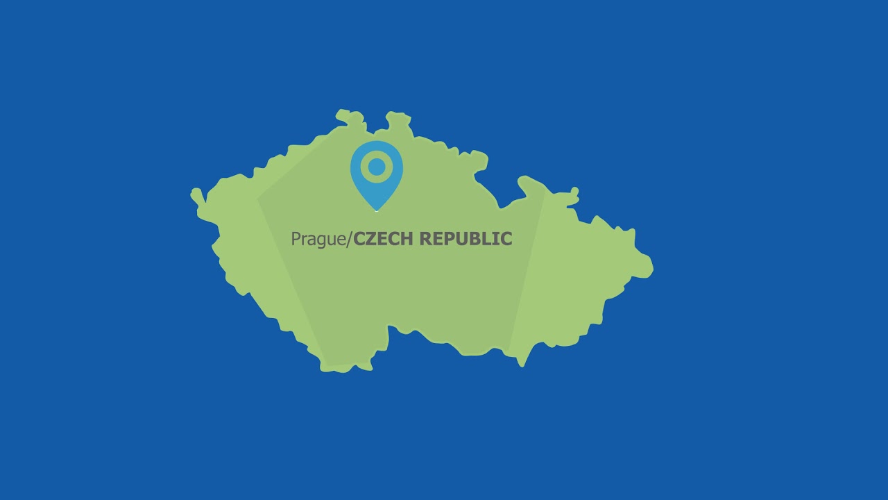Czech Republic Map Blue Screen   Green Screen Footage
