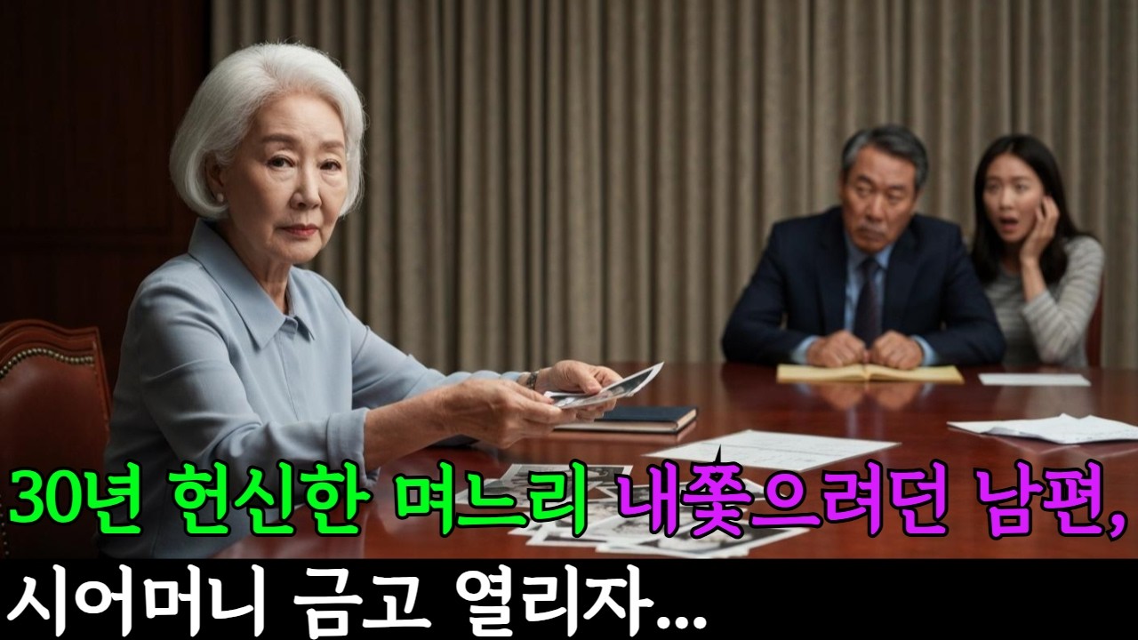 ✨30년 헌신한 며느리 내쫓으려던 남편, 시어머니 금고 열리자...