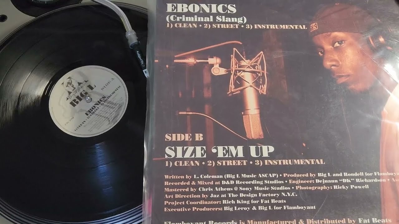 Big L - Ebonics - Flamboyant Entertainment 1998 Classic Hip Hop Instrumental Fat Beats Distribution