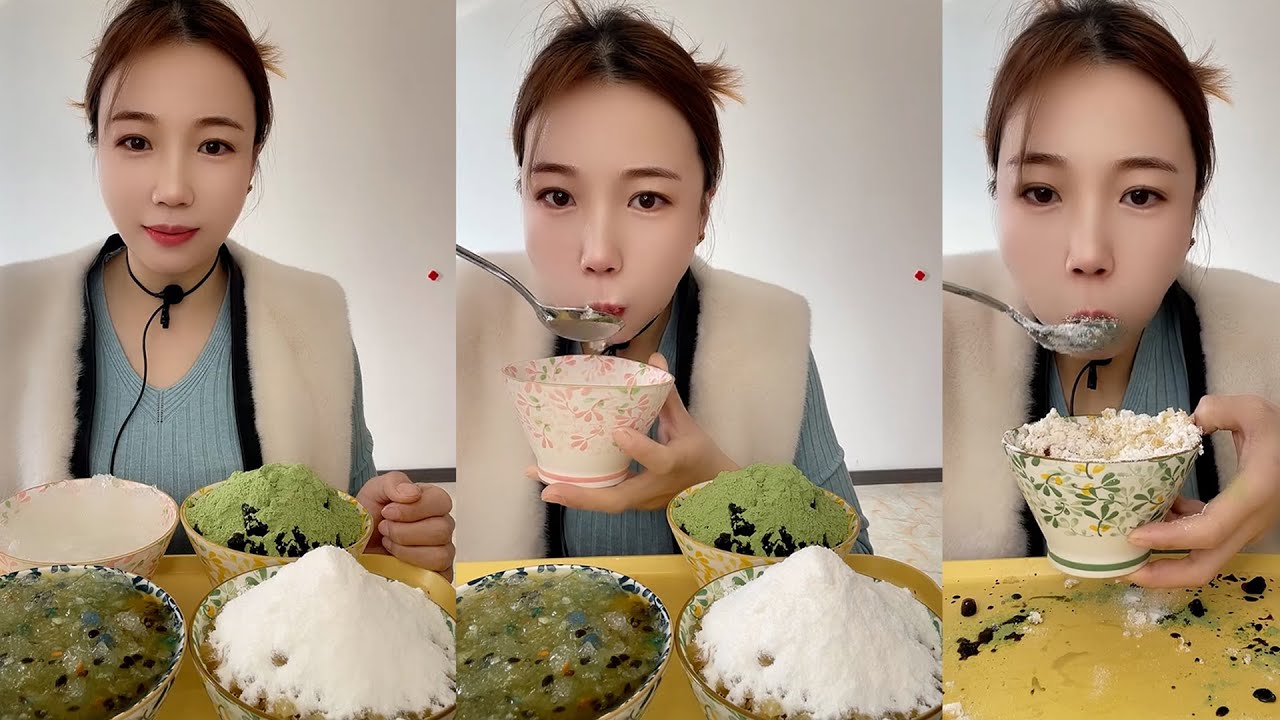 QIAN EATING ICE / MUKBANG ICE / 吃冰😈小达人😈燕子 #mukbang #asmrsounds