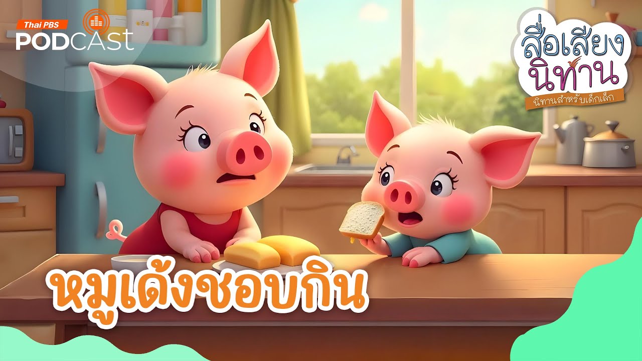 นิทาน หมูเด้งชอบกิน | สื่อเสียงนิทาน