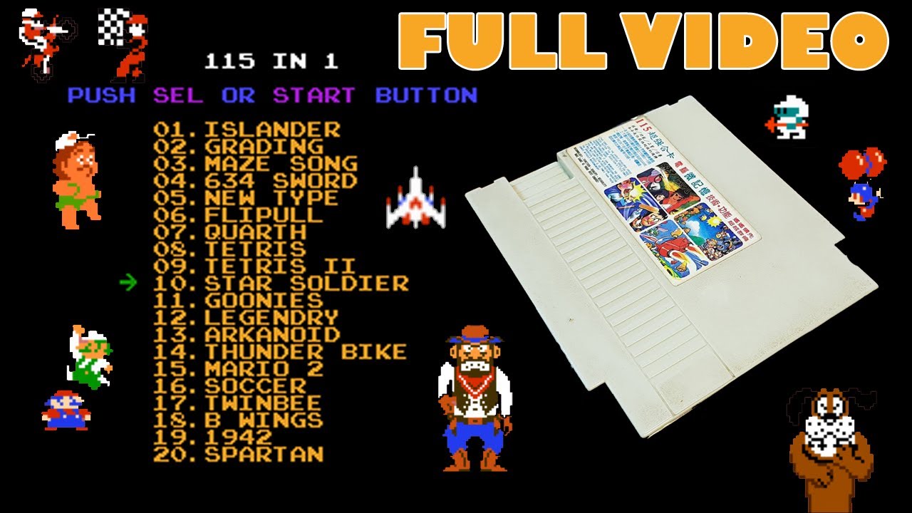 NES 115 in 1 [FAMICOM Multicart] - Full Video (All Games Gameplay)
