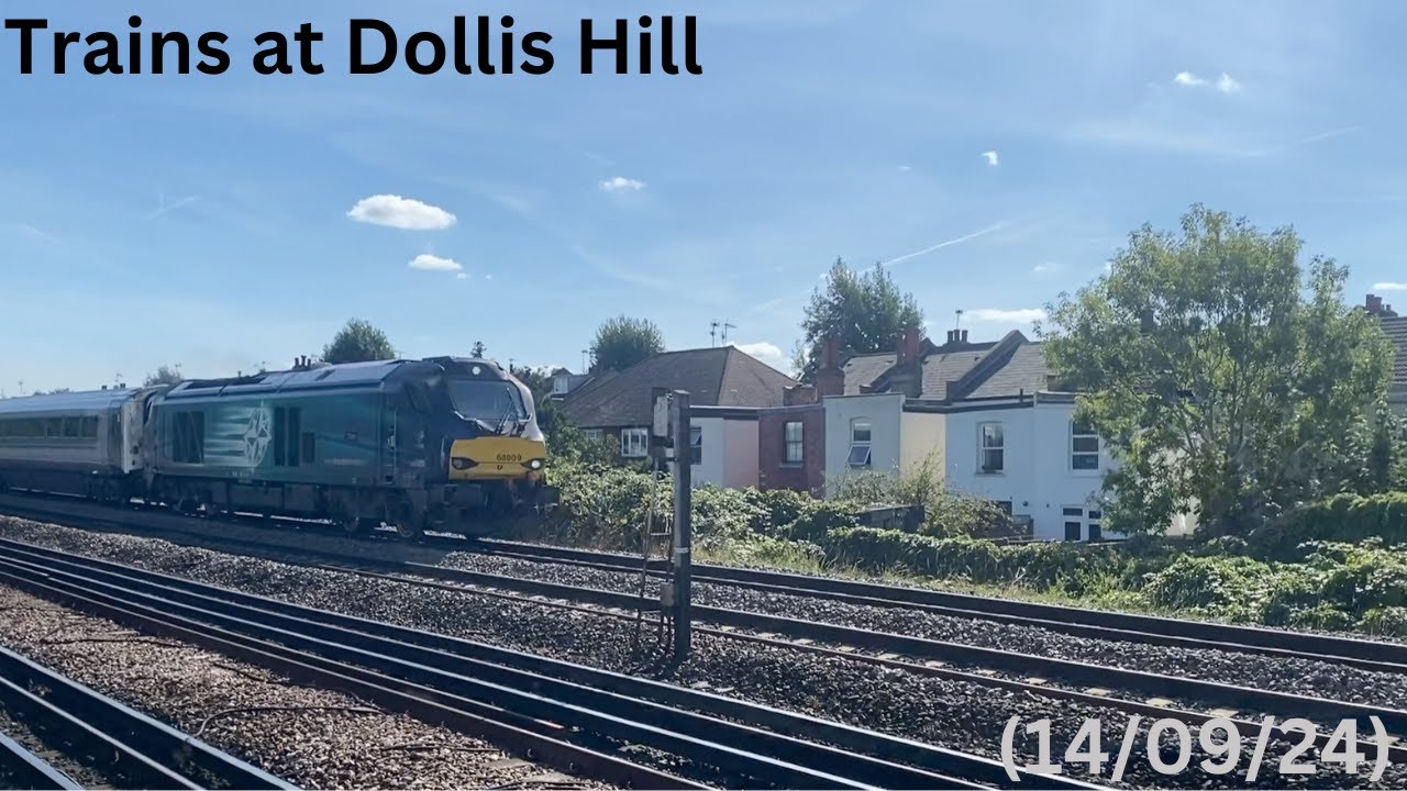 Trains at Dollis Hill tube station (14/09/24)