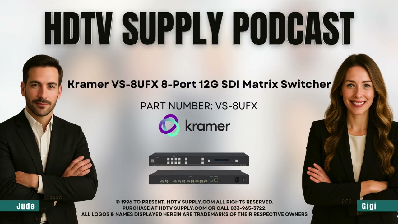 Kramer VS-8UFX 8-Port 12G SDI Matrix Switcher