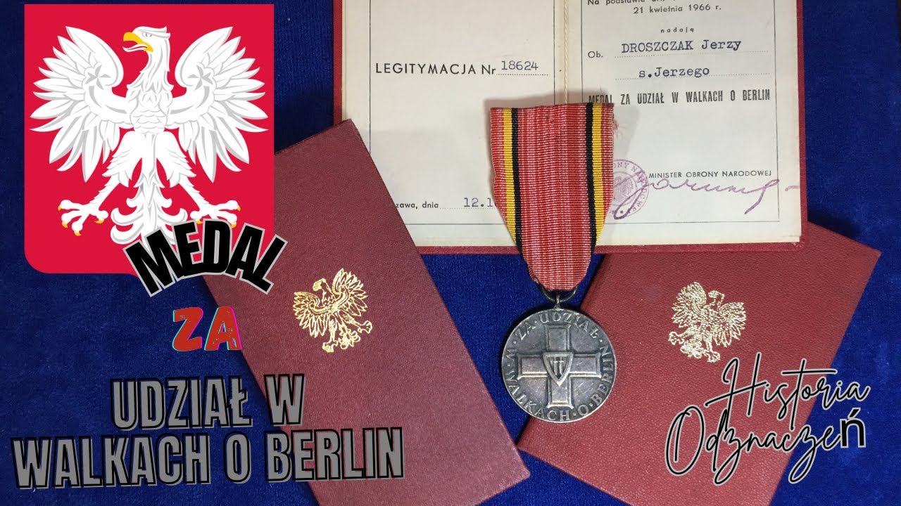 MEDAL ZA UDZIAŁ W WALKACH O BERLIN. Odznaczenie za dowodzenie lub czynny udział w walkach o Berlin.