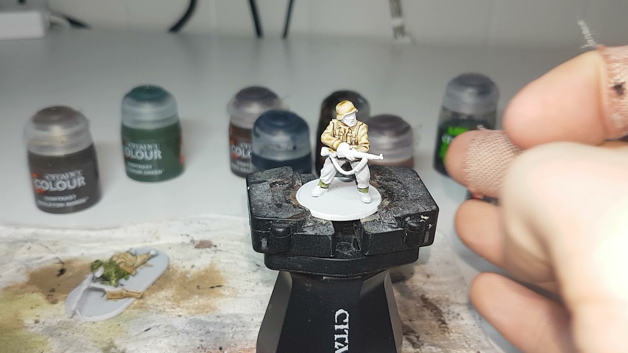 How i paint german afrika korp using contrast paints.