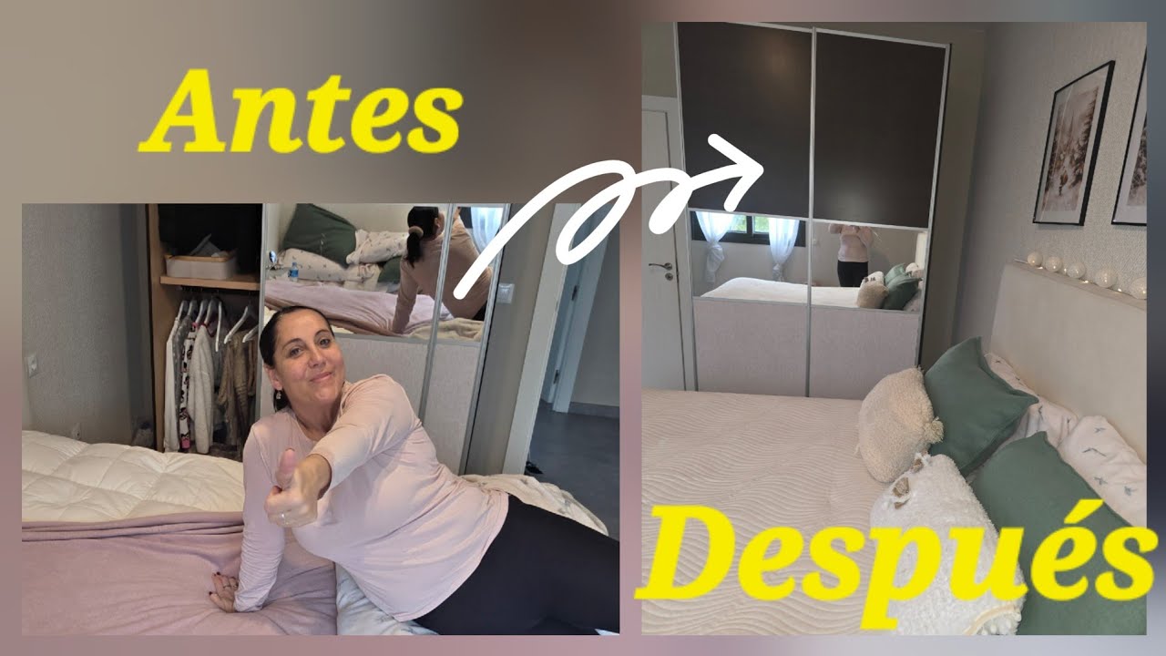 Cambio Vinilo armario, ordeno habitación + Receta Pudin🛏✨️☺️