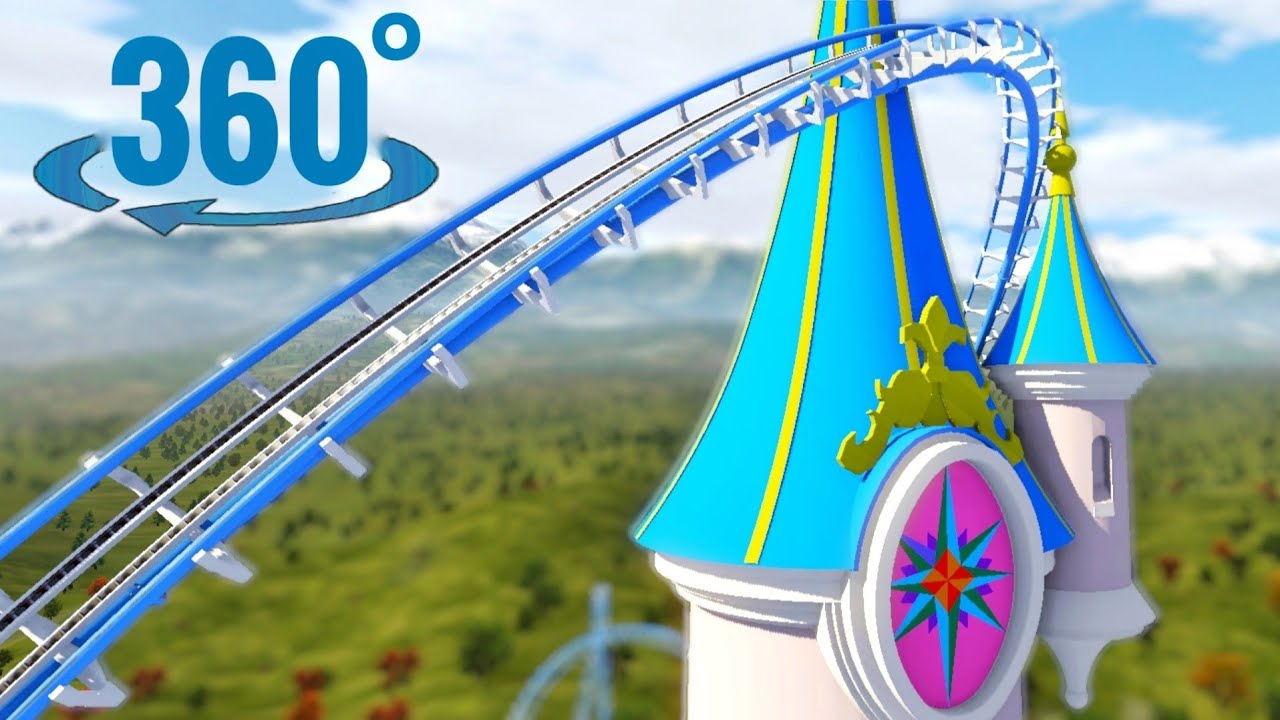 360° video Disney World VR Immersive Roller Coaster 3D simulator Cinderella Castle