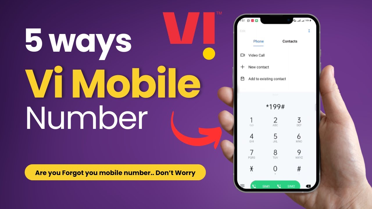 Vi Mobile Number | How to Find Own Vodafone Idea Mobile Number | Easy Methods to Check Vi Number