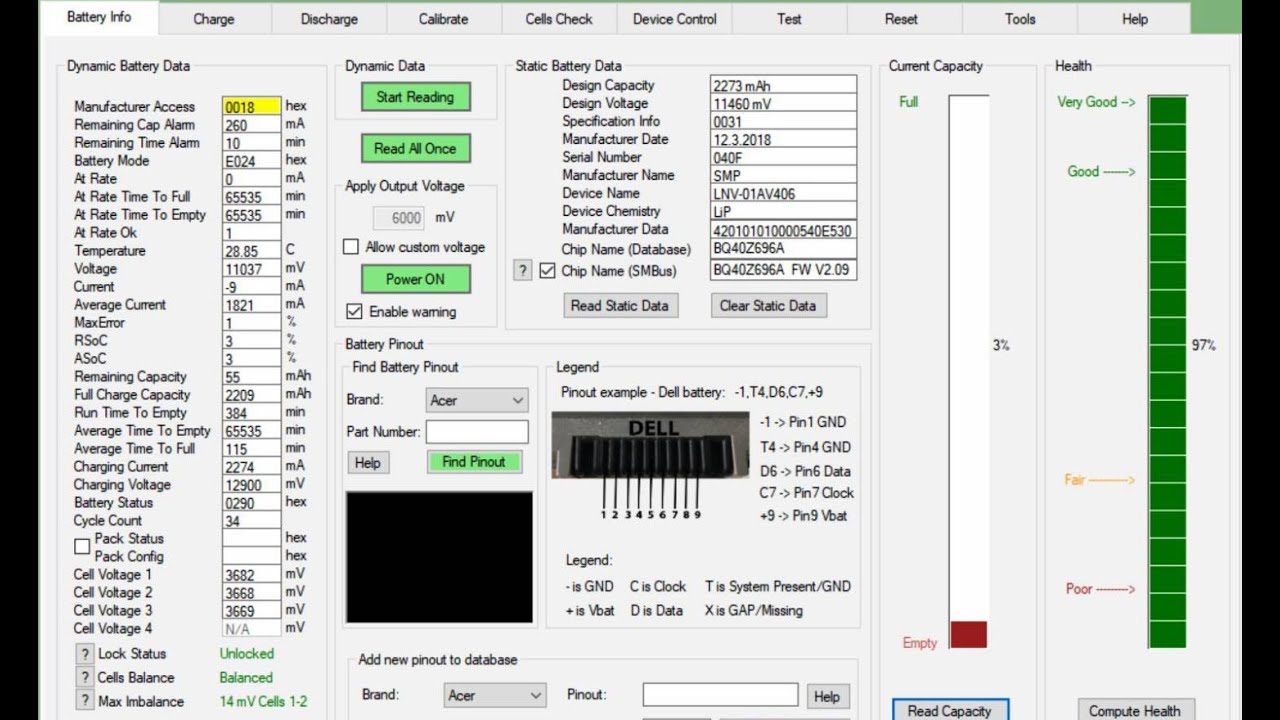 Lenovo battery repair - unlocking a battery