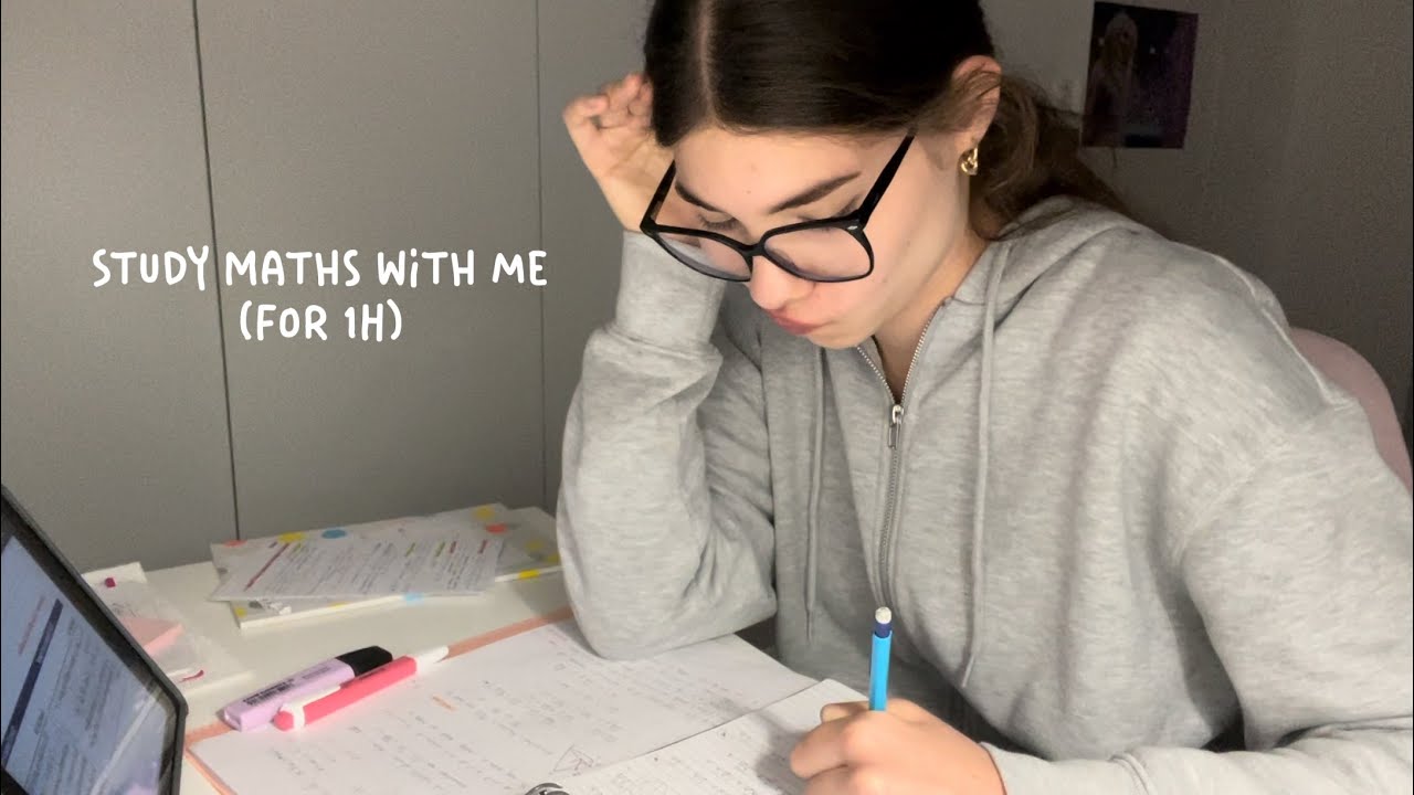 Lofi ASMR | Study with me for 1h (maths test edition)