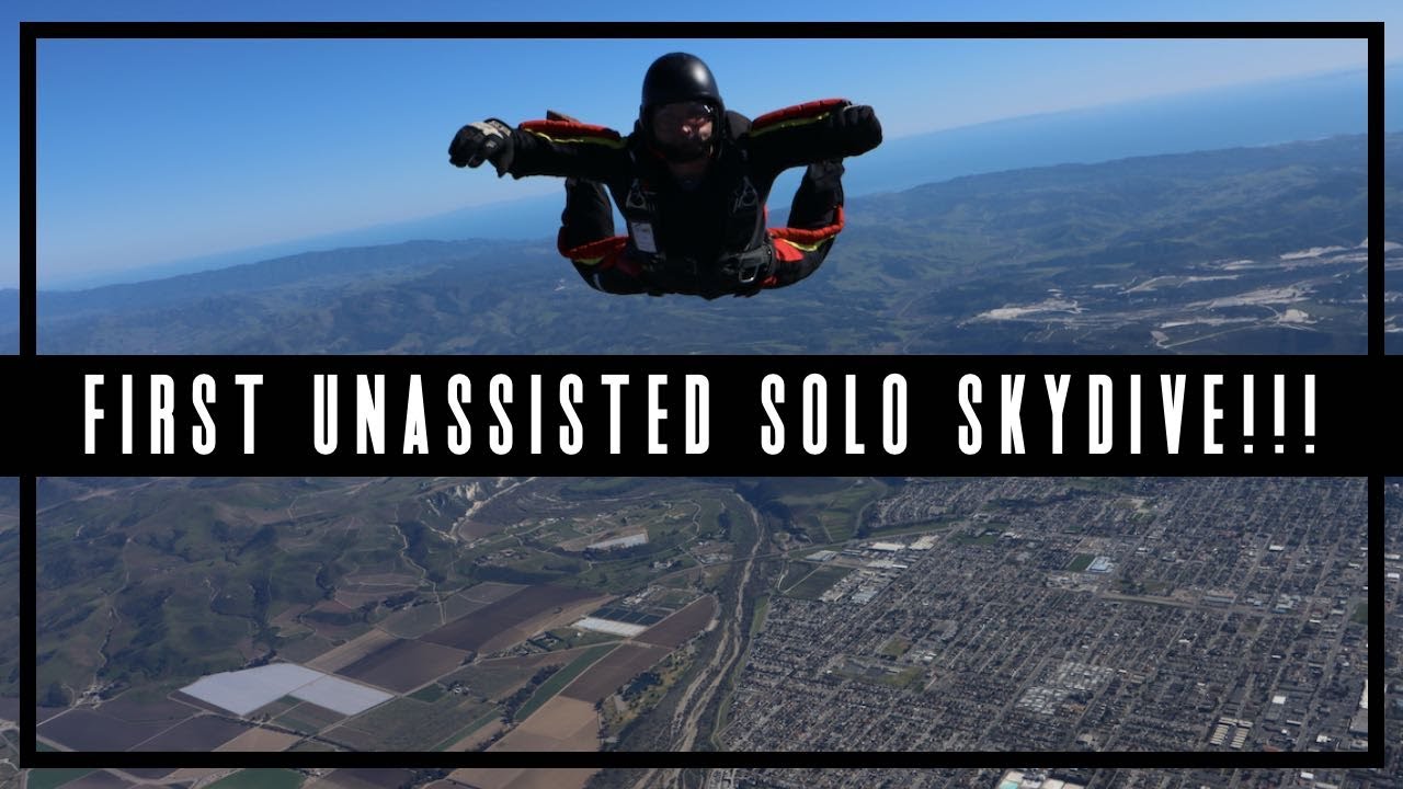 FIRST SOLO SKYDIVING EXIT!! AFP levels 4 and 5