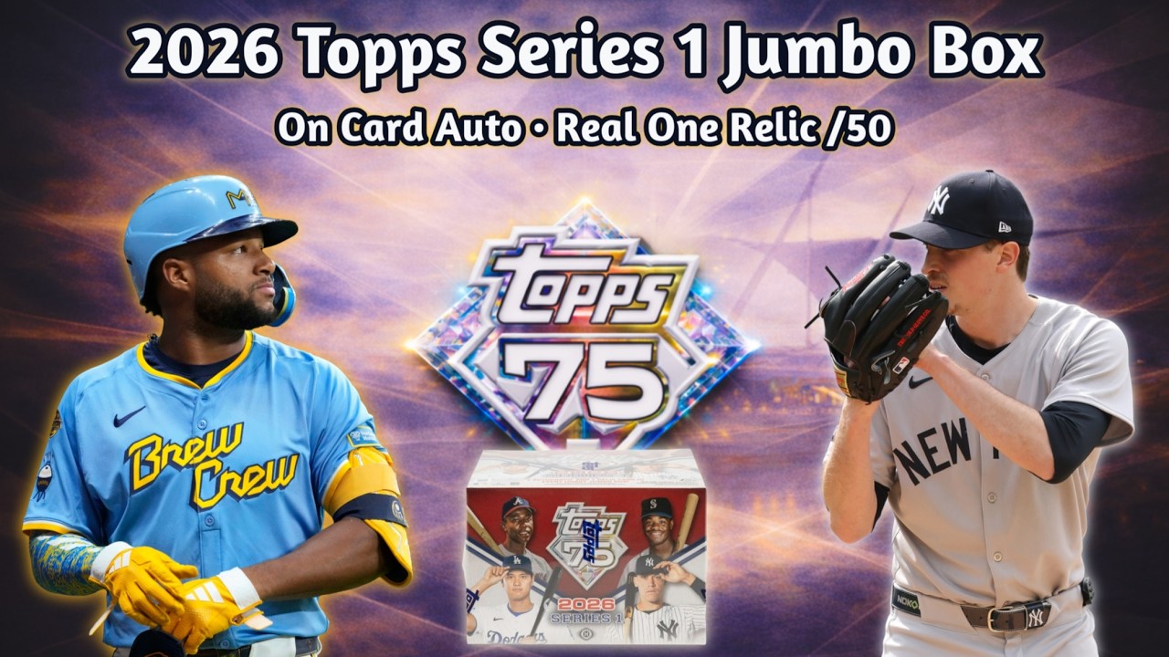 2026 Topps Series 1 Jumbo Box #2 — On-Card Auto • Real One Relic /50 • Bonus Relic • Blue Mojo /150!