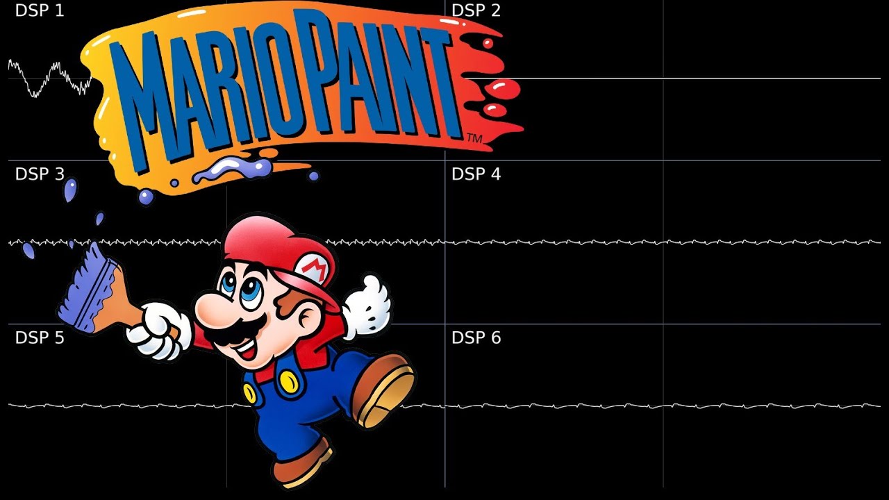 Mario Paint - Gnat Attack Level 2 BGM [Oscilloscope View]