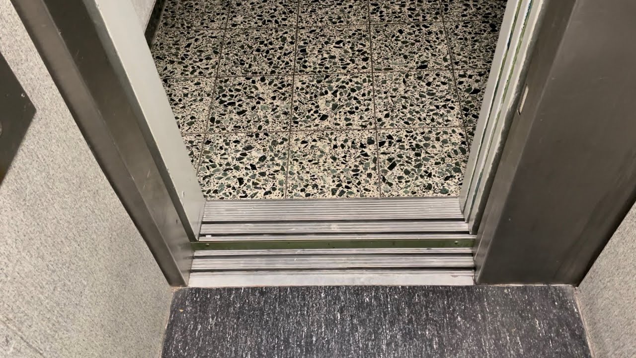 Old 1988 Kleindienst Elevator (mod) by OTIS at residential building, Kornwestheim, Germany
