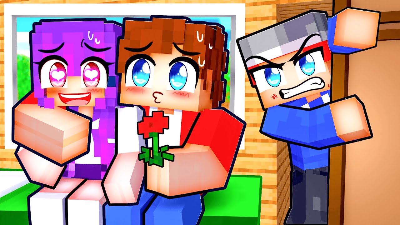 Spying on my CRUSH for 24 HOURS in Minecraft!