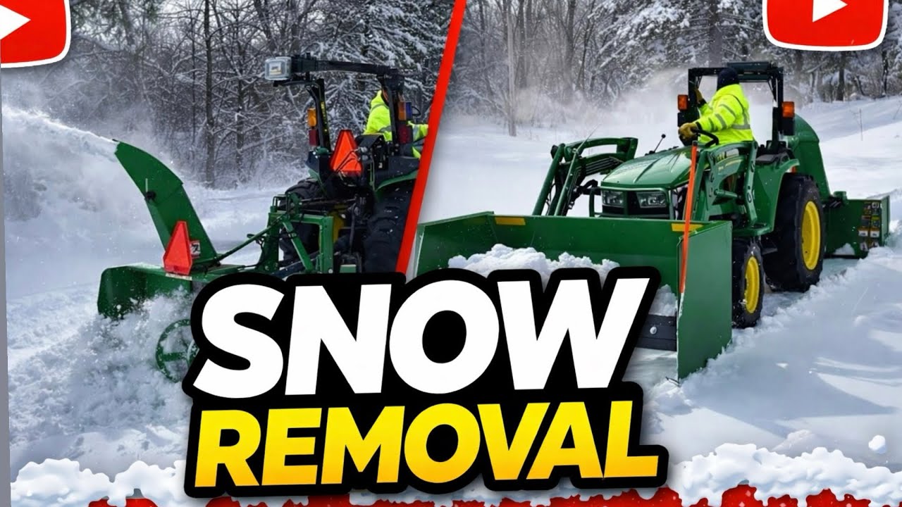 The BEST Way to Clear Snow with a Tractor! 