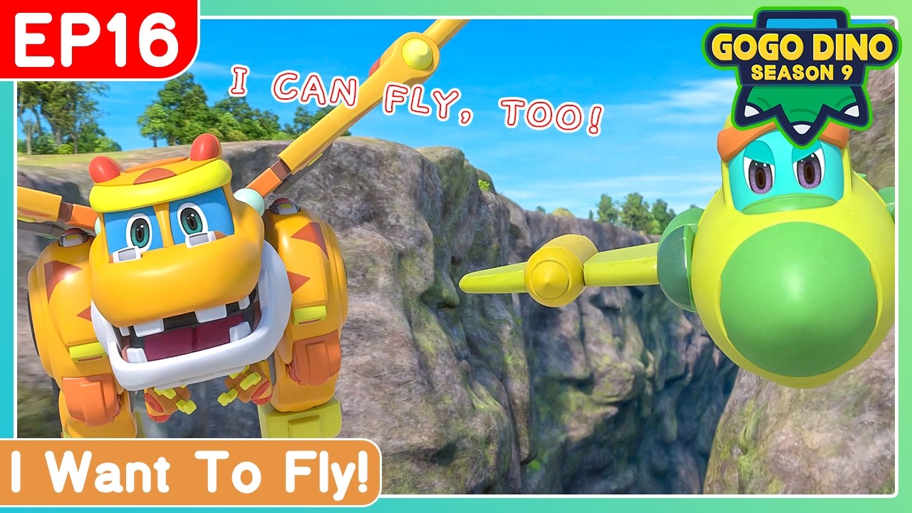📺 GOGODINOS9 I Want To Fly! 🪽 | Dinosaurs Cartoon | Superhero Adventure | S8 EP16