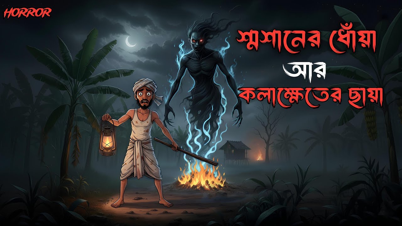 শ্মশানের ধোঁয়া আর কলাক্ষেতের ছায়া | Horror Cartoon Bangla | বাংলা ভূতের গল্প | horror story