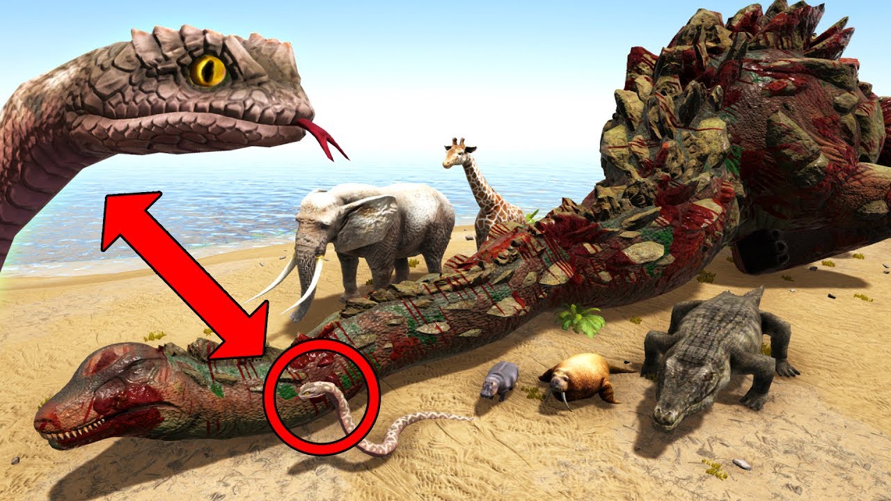 💀THIS SNAKE KILLS A TITAN IN 2 HITS! Elephant,Hippo &More! Additional Creatures Ark Survival Evolved