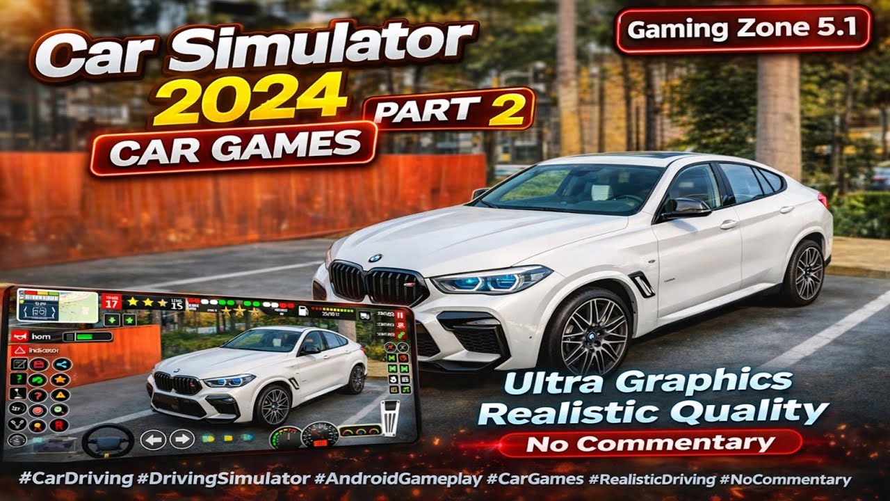 Car Driving Simulator School Games | Part 2 | Realistic Driving Gameplay | No Commentary