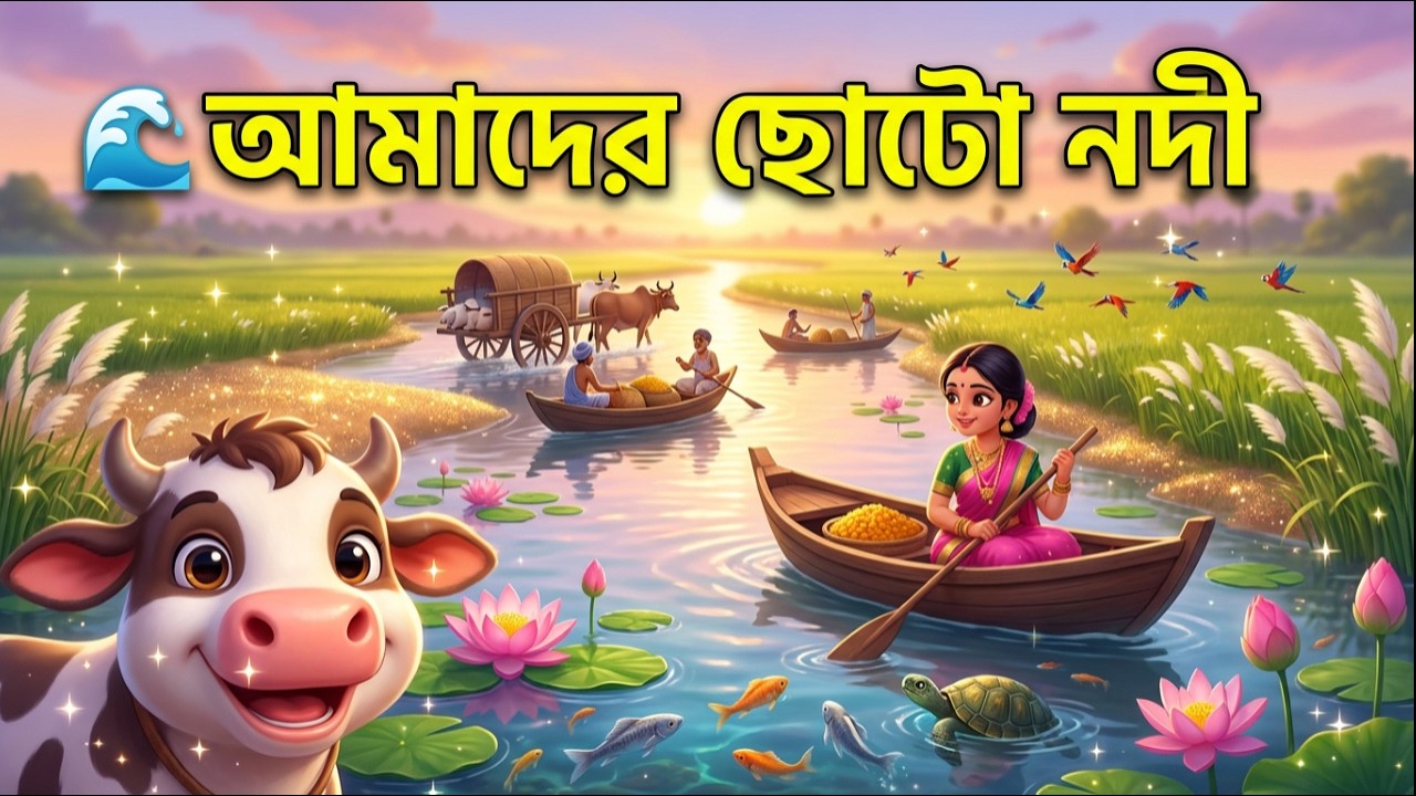 আমাদের ছোট নদী | Amader Choto Nodi | TinyToonTime TV - বাংলা ছড়া