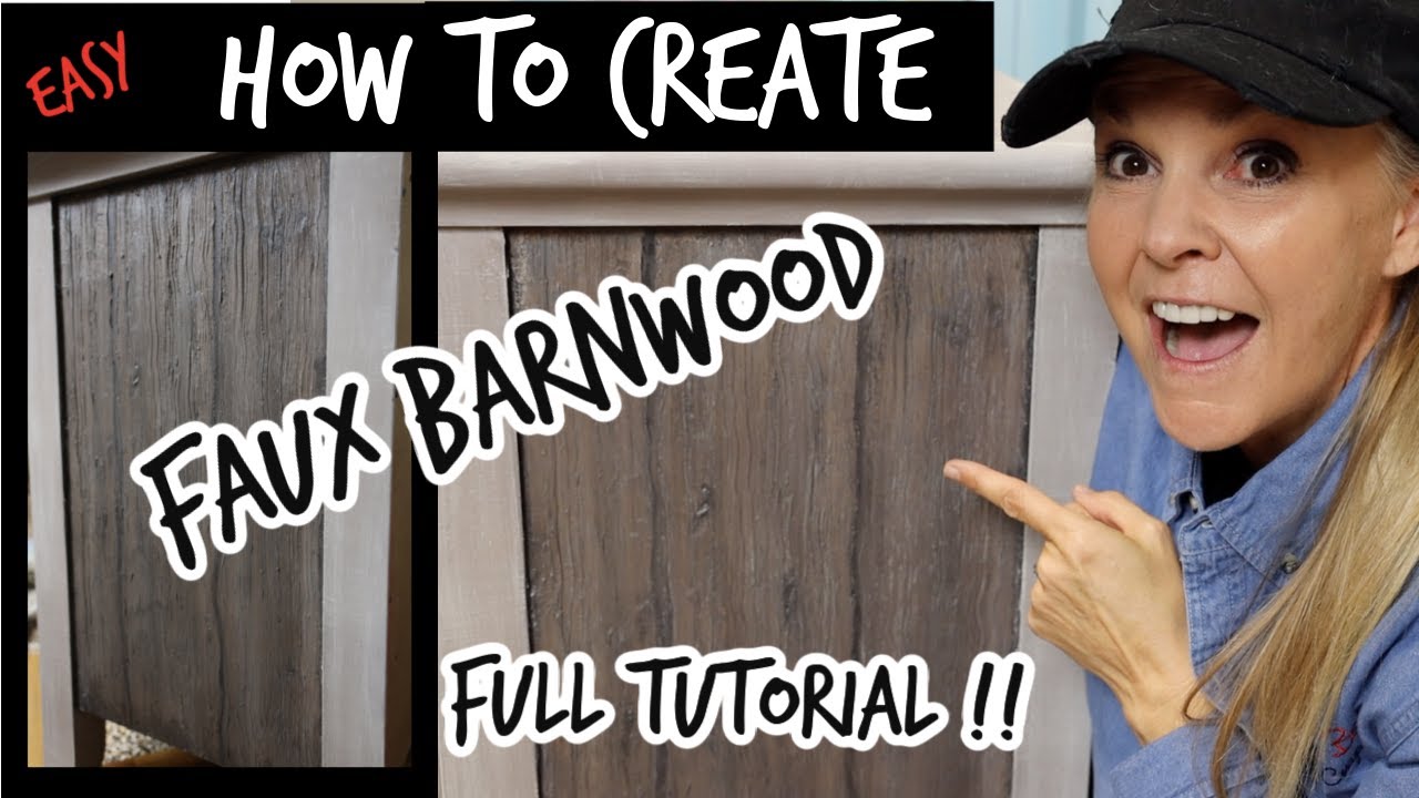 How to Create a Faux Barn Wood finish that looks and feels like barn wood.