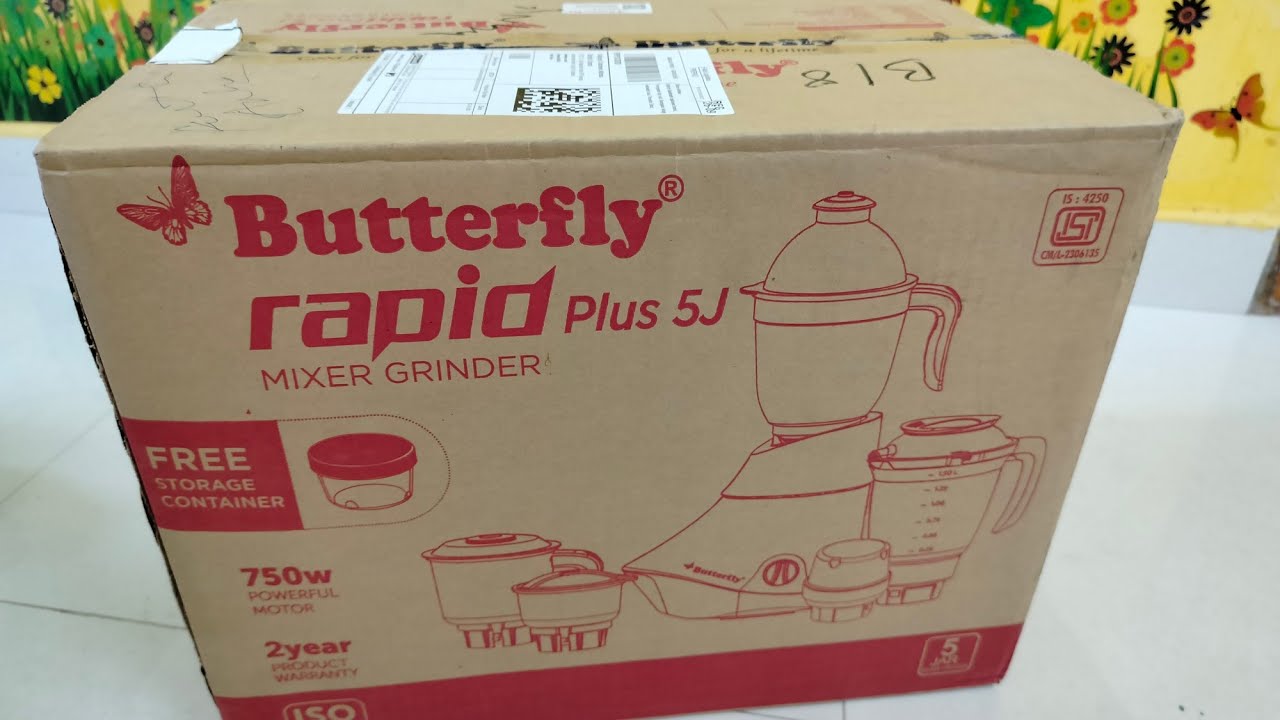 Butterfly Rapid Plus 750w 5 jar Mixer Grinder unboxing and review in tamil