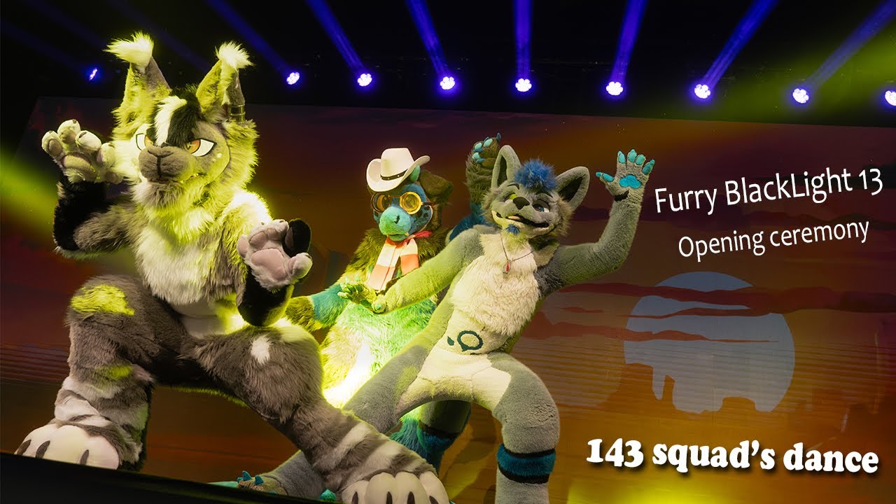 Furry BlackLight 13 / Opening ceremony / 143 squad's dance