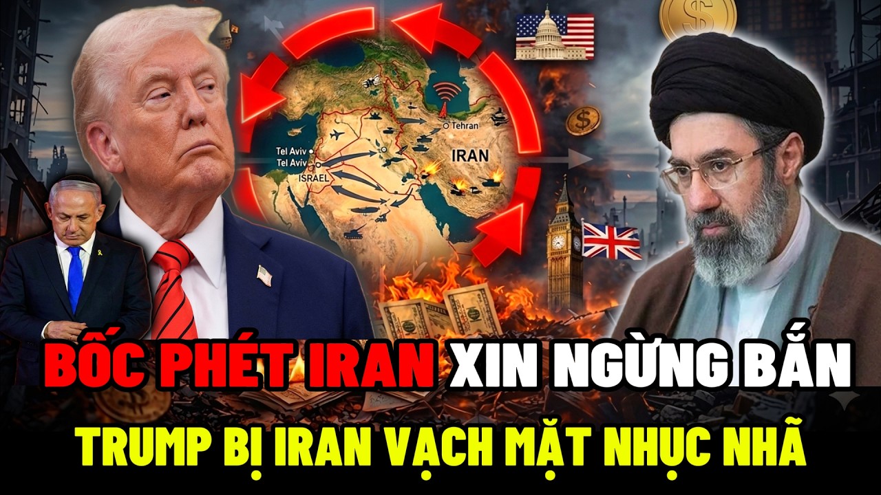 Bốc ph&eacute;t Iran xin NGỪNG BẮN 10 ng&agrave;y , Trump NHỤC NH&Atilde; bị Iran vạch trần bộ mặt | VIET DISCOVERY