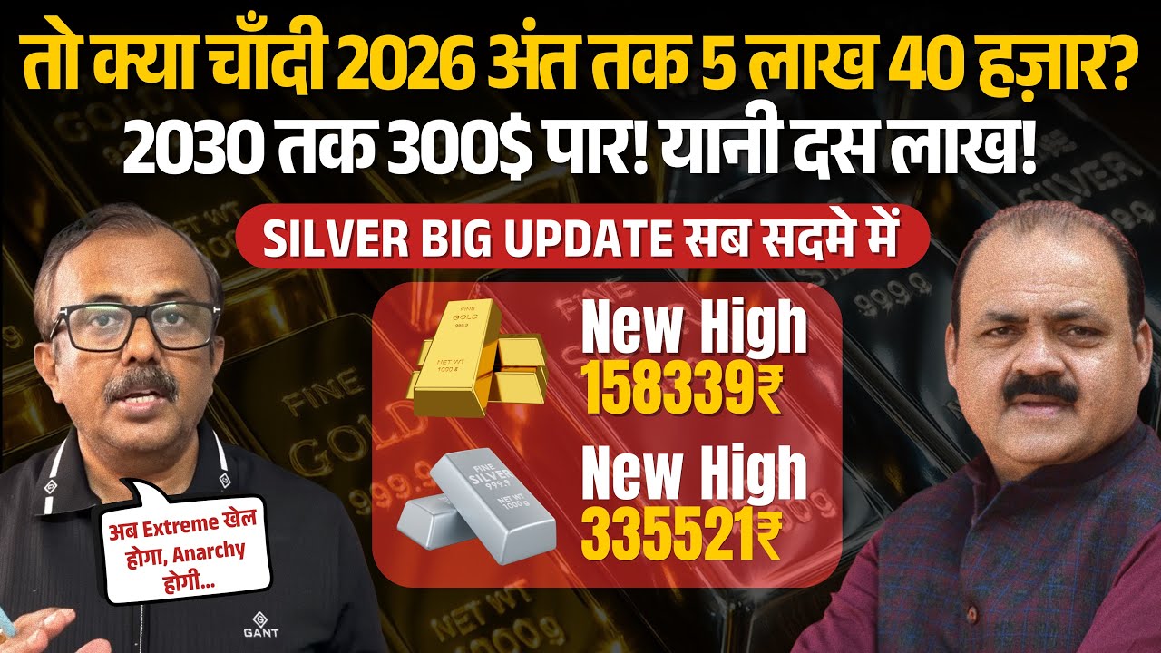सोना ₹1.58 लाख और चाँदी ₹3.35 लाख के All Time High पर! अब Extreme Game शुरू? | Gold Silver Alert
