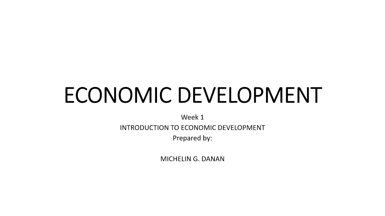 Introduction to Economic Development