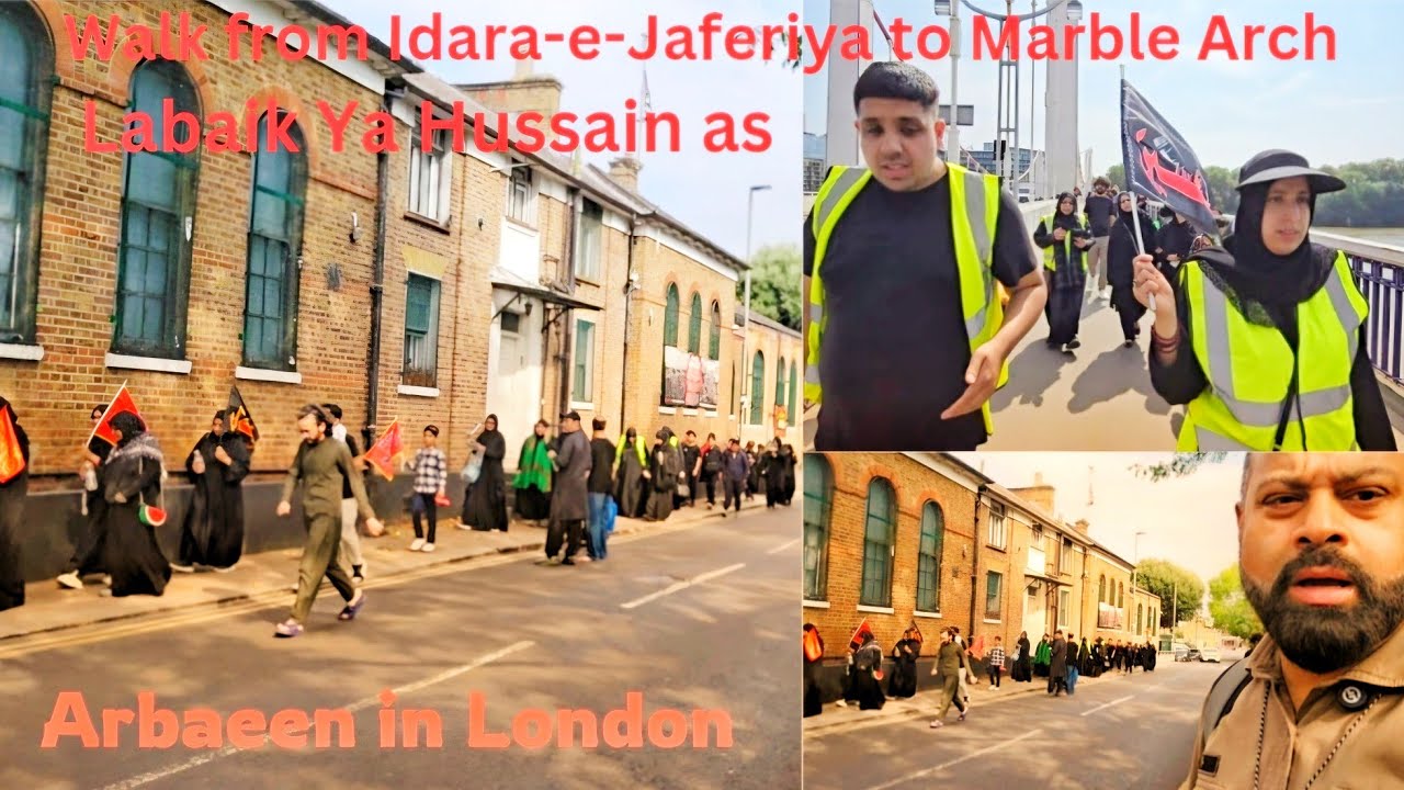 Walk from Idara-e-Jaferiya to Marble Arch London | Arbaeen 2024-1446 | Azadari TV London