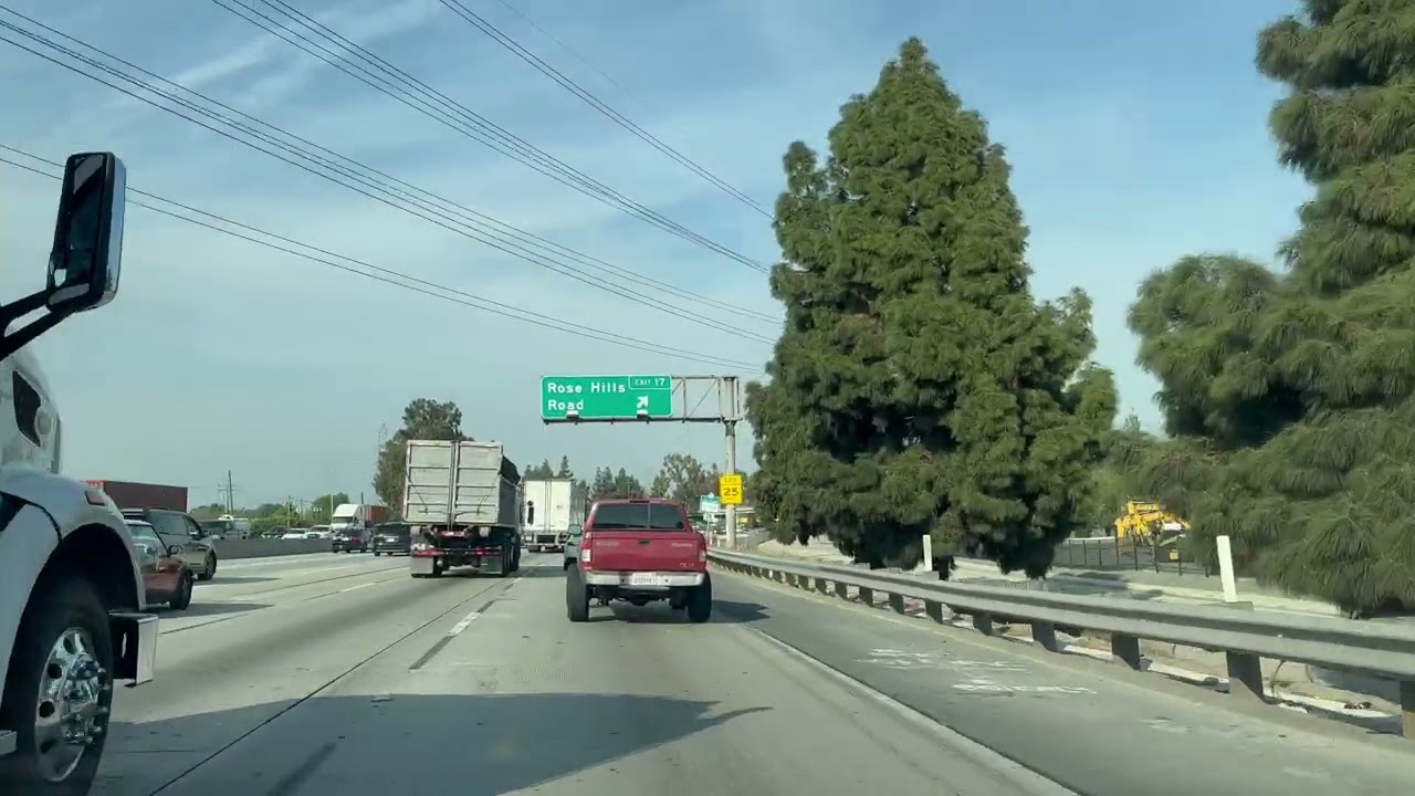 Whittier Blvd at Juarez Ave ahead 605 Northbound San Gabriel River Freeway of March 4, 2026 of 4K