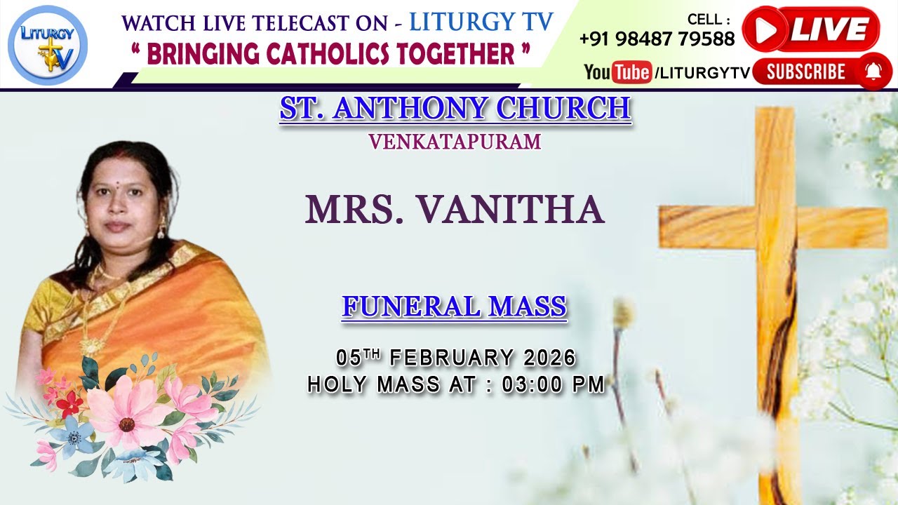 Funeral Mass 3.30pm | Mrs. Vanitha | St. Anthony Church Venkatapuram | 05-02-26