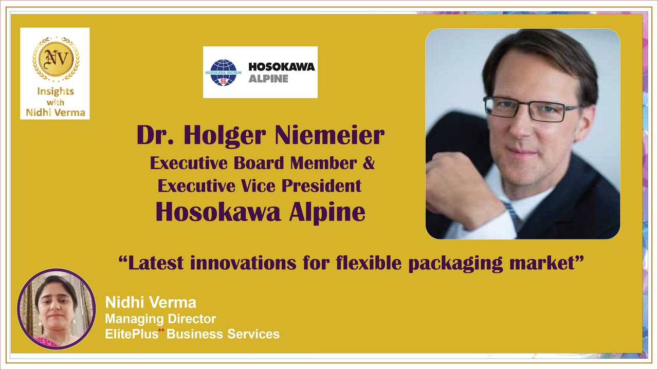 Dr. Holger Niemeier, Executive Board Member & Executive VP, Hosokawa Alpine