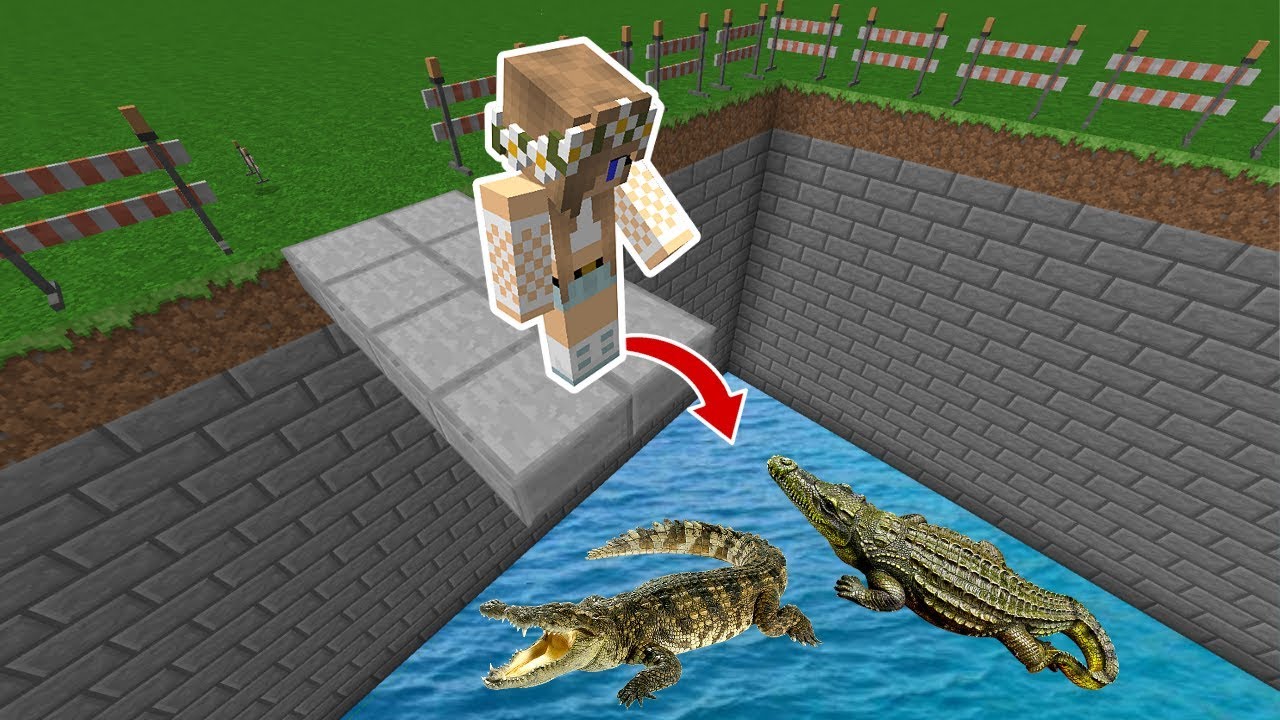 BARBİ TİMSAHLARIN ARASINA ATLAYACAK MI? 😱 - Minecraft