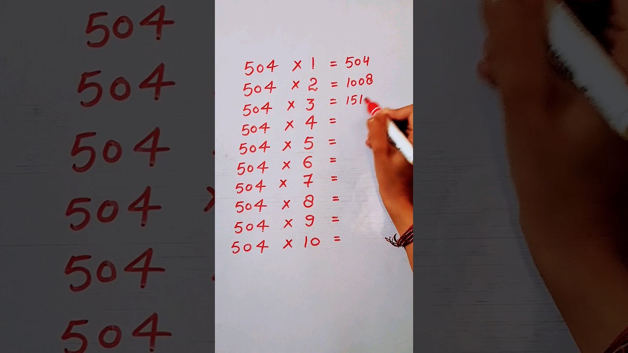 Write the Table of 504 in 18 second only...#maths #mathshack #mathstricks &lrm;@study_care0&nbsp;