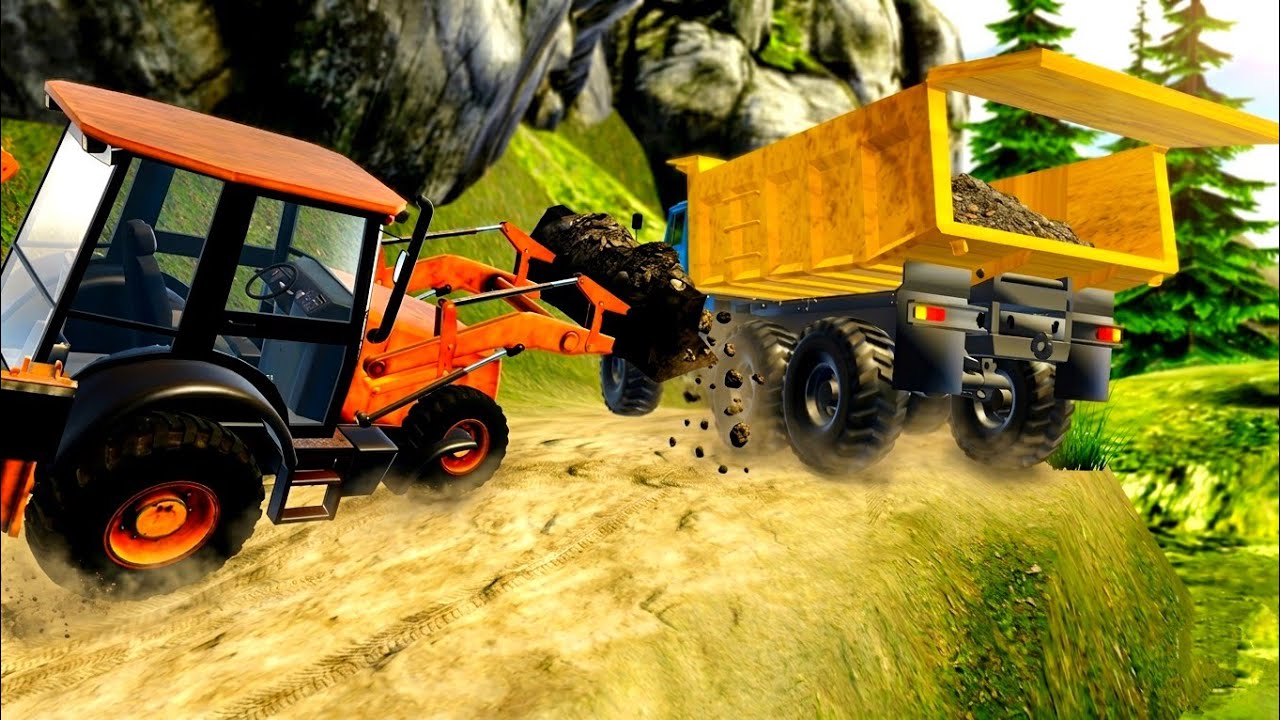 Epic Backhoe Loader And Truck Game / Offline Game / Truck Game #truckgame 