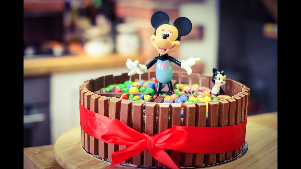 Myszka Minnie, Tort, Kit Kat, M&M`s, Skittles, Nutella, Urodzinowy TORT Birthday cake