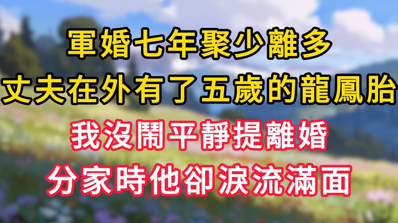 軍婚七年聚少離多，丈夫在外有了五歲的龍鳳胎，我沒鬧平靜提離婚，分家時他卻淚流滿面！#情感故事 #為人處世 #生活经验