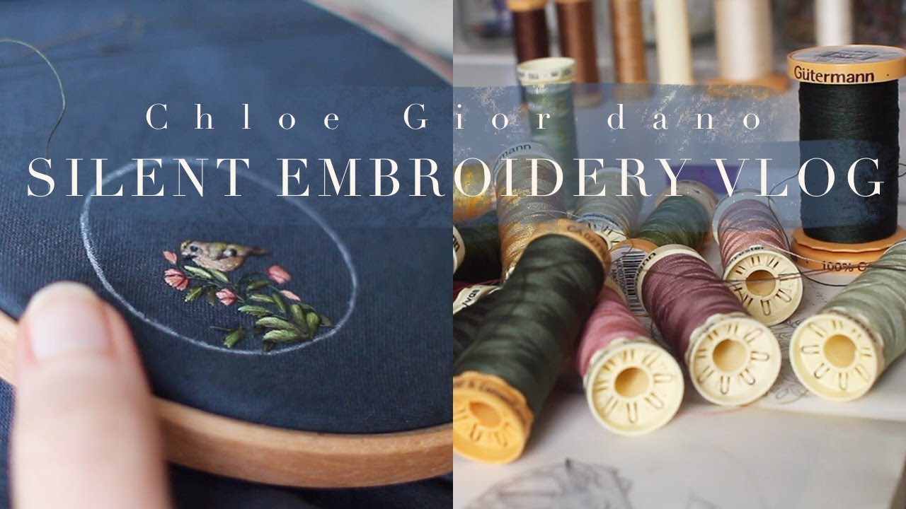 Flowers for a goldcrest || Silent Embroidery Vlog