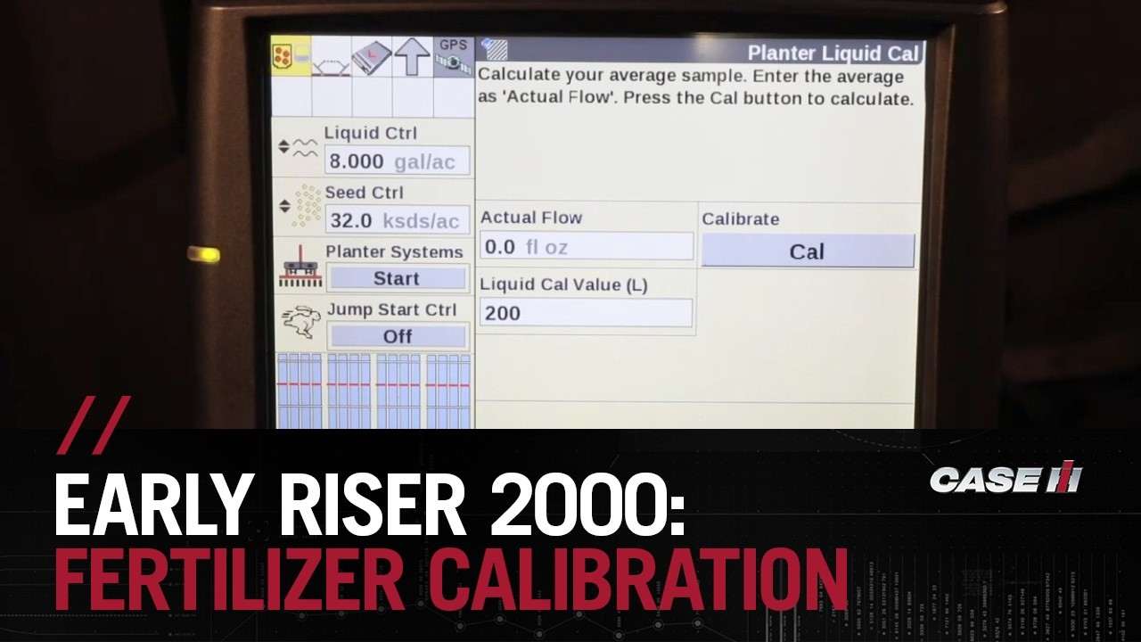 Early Riser 2000 Series Planter Liquid Fertilizer Rate Control Calibration