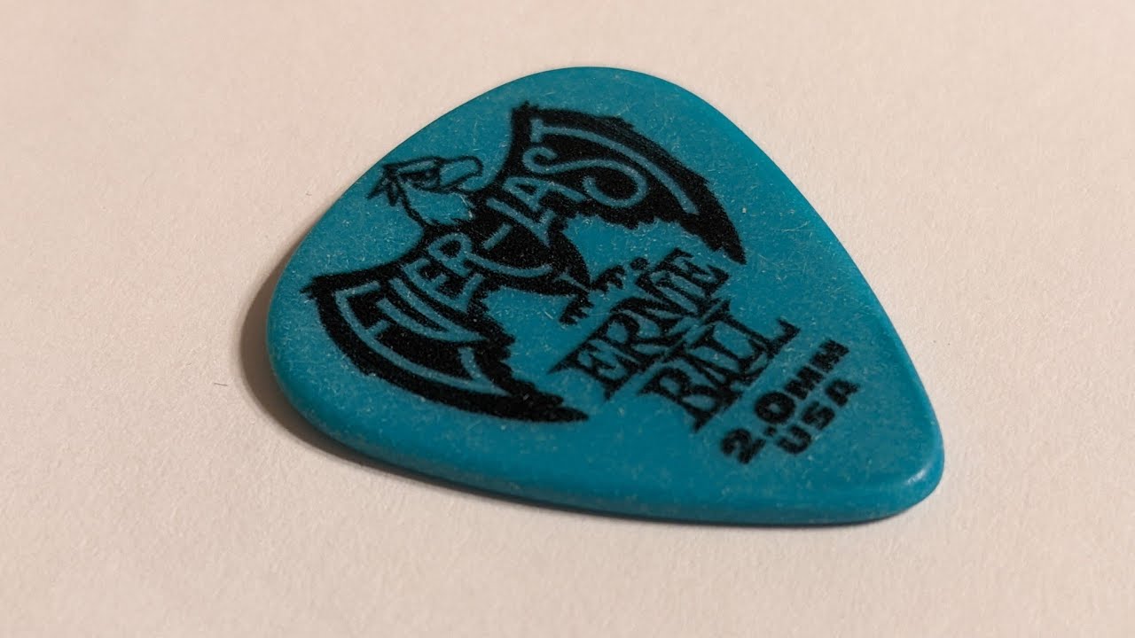 Ernie Ball 2.0mm Teal Everlast Guitar Pick Review - Thick & Delrin