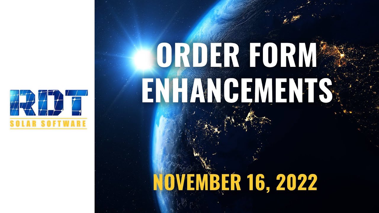 November 16, 2022 | Order Form Enhancements