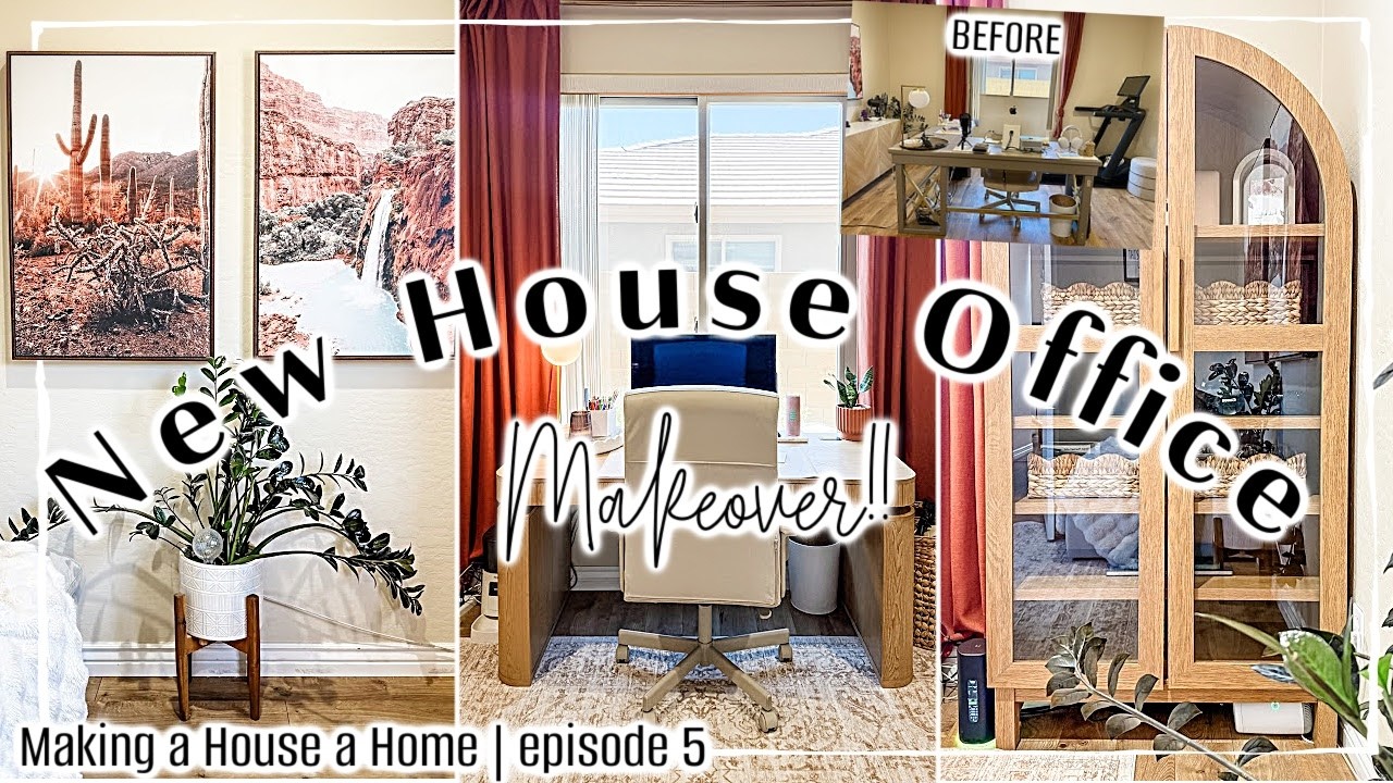 NEW HOUSE HOME OFFICE MAKEOVER!! Making a House a Home | episode 5