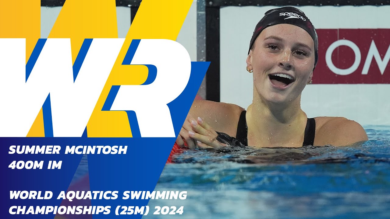 Summer McIntosh Shatters World Record Again at World Aquatics 2024!