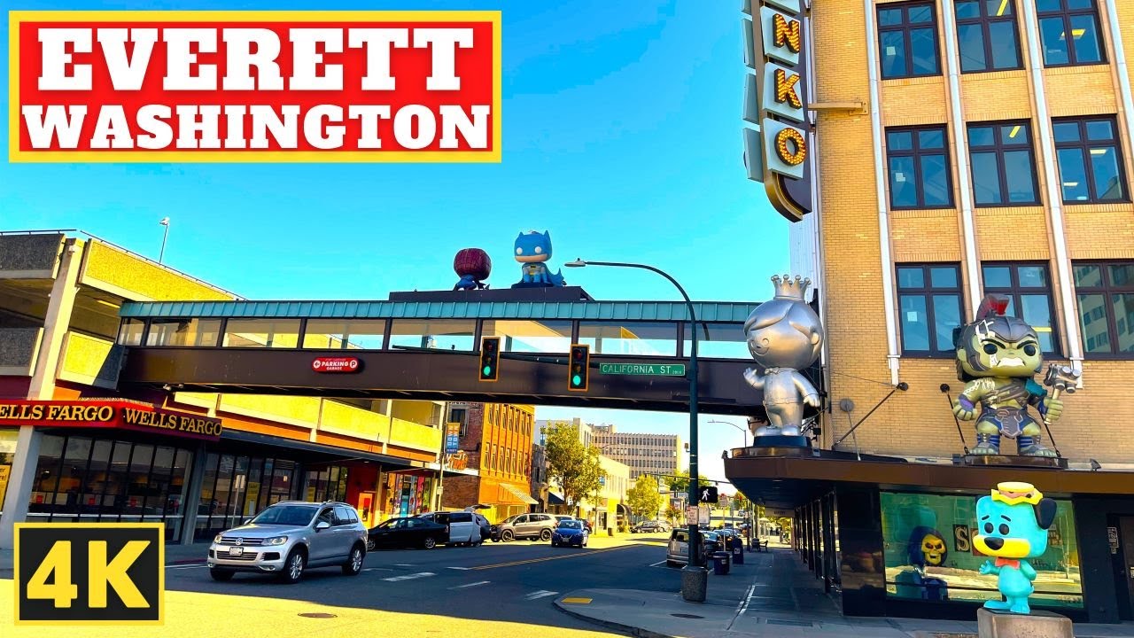 EVERETT, Washington | Beautiful 4K Walking Tour 🇺🇸